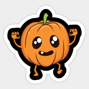 Kawaii Cartoon Pumpkin Sticker